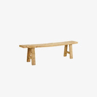 medium elm wood bench