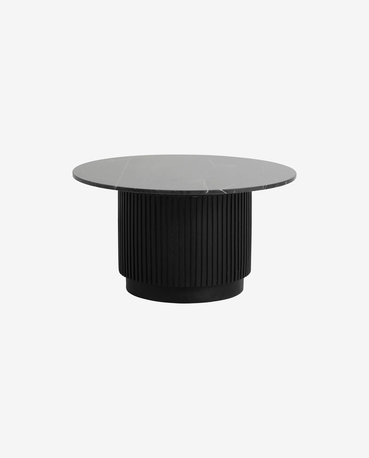 ERIE Round Coffee Table, Arnet Black Marble Top, ⌀ 75cm, Medium