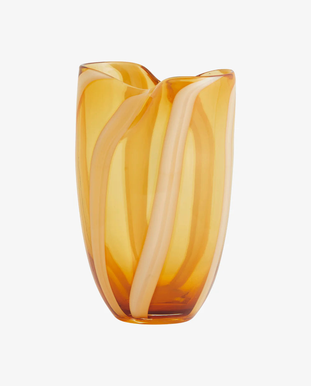 HALKI Vase Amber/White Stripe