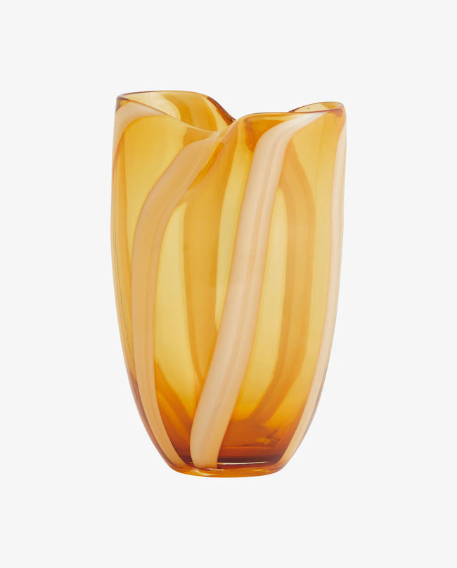 HALKI Vase Amber/White Stripe