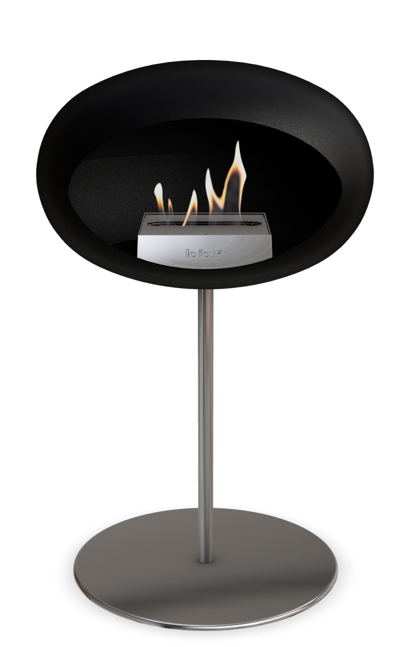 Le Feu Dome Steel Low – Bioethanol Fireplace, Classic Dome