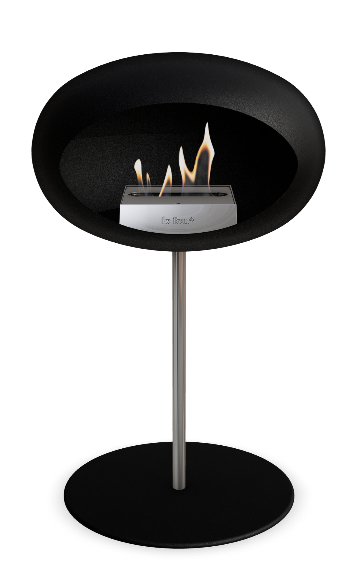 Le Feu Dome Steel Low – Bioethanol Fireplace, Classic Dome