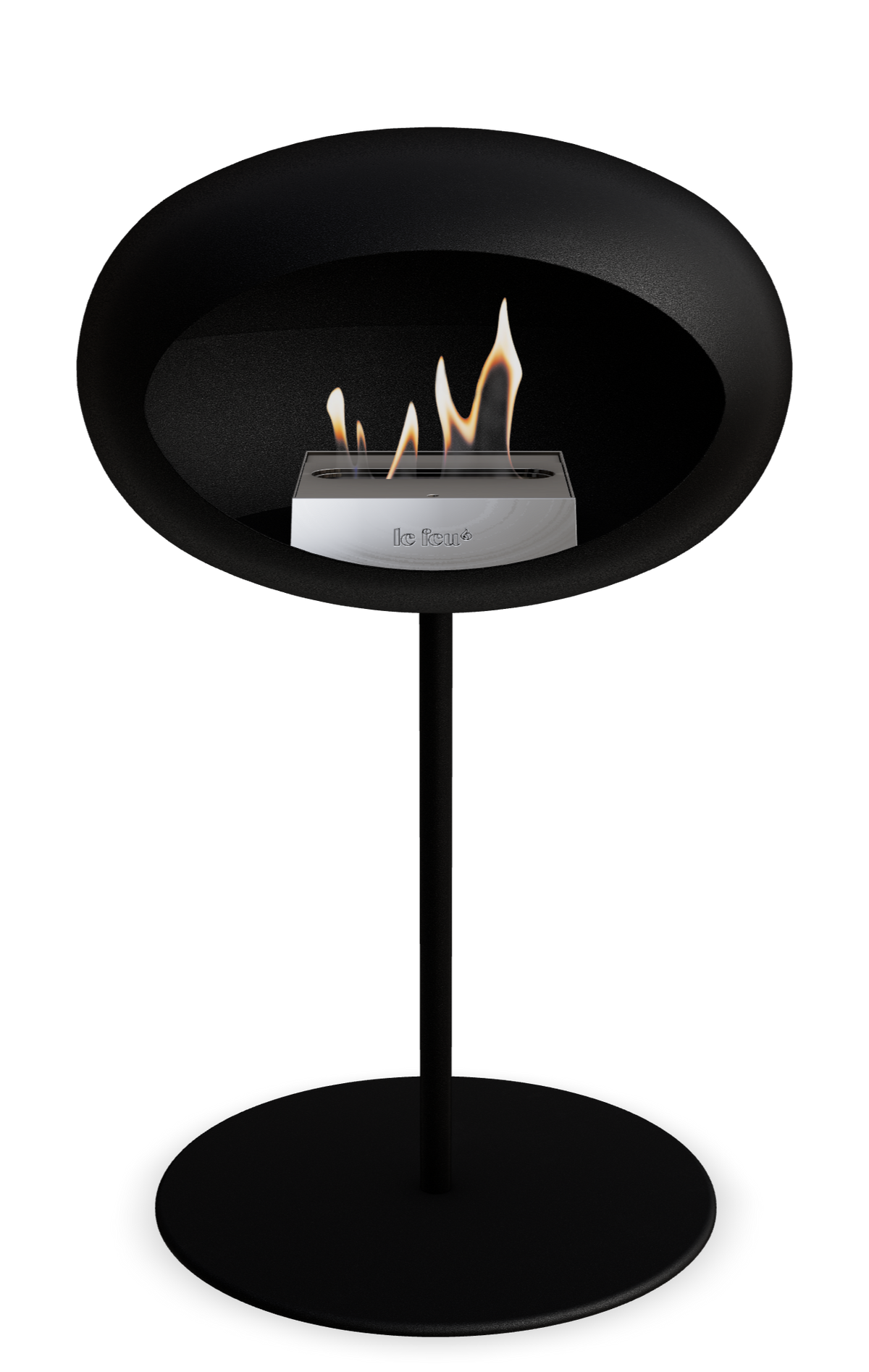 Le Feu Dome Steel Low – Bioethanol Fireplace, Classic Dome
