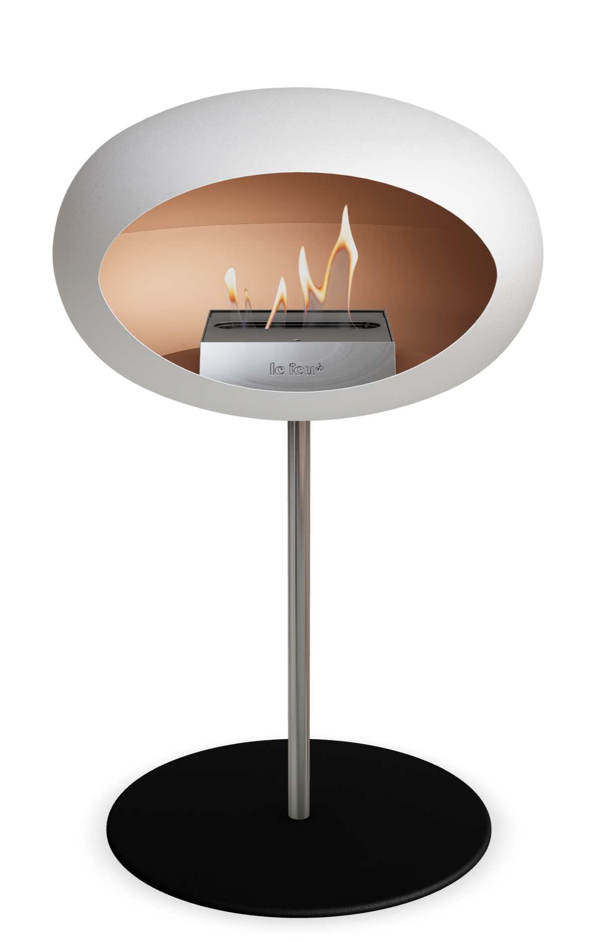 Le Feu Dome Steel Low – Bioethanol Fireplace, Classic Dome