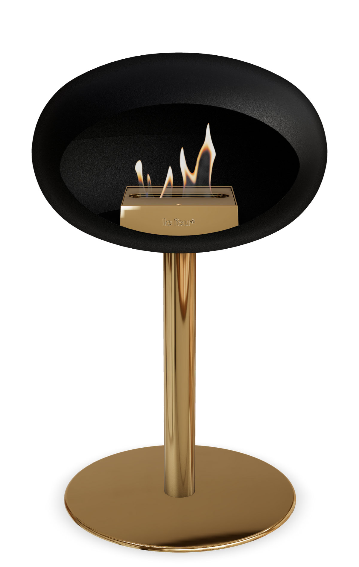 Le Feu Dome Steel Low – Bioethanol Fireplace, Classic Dome