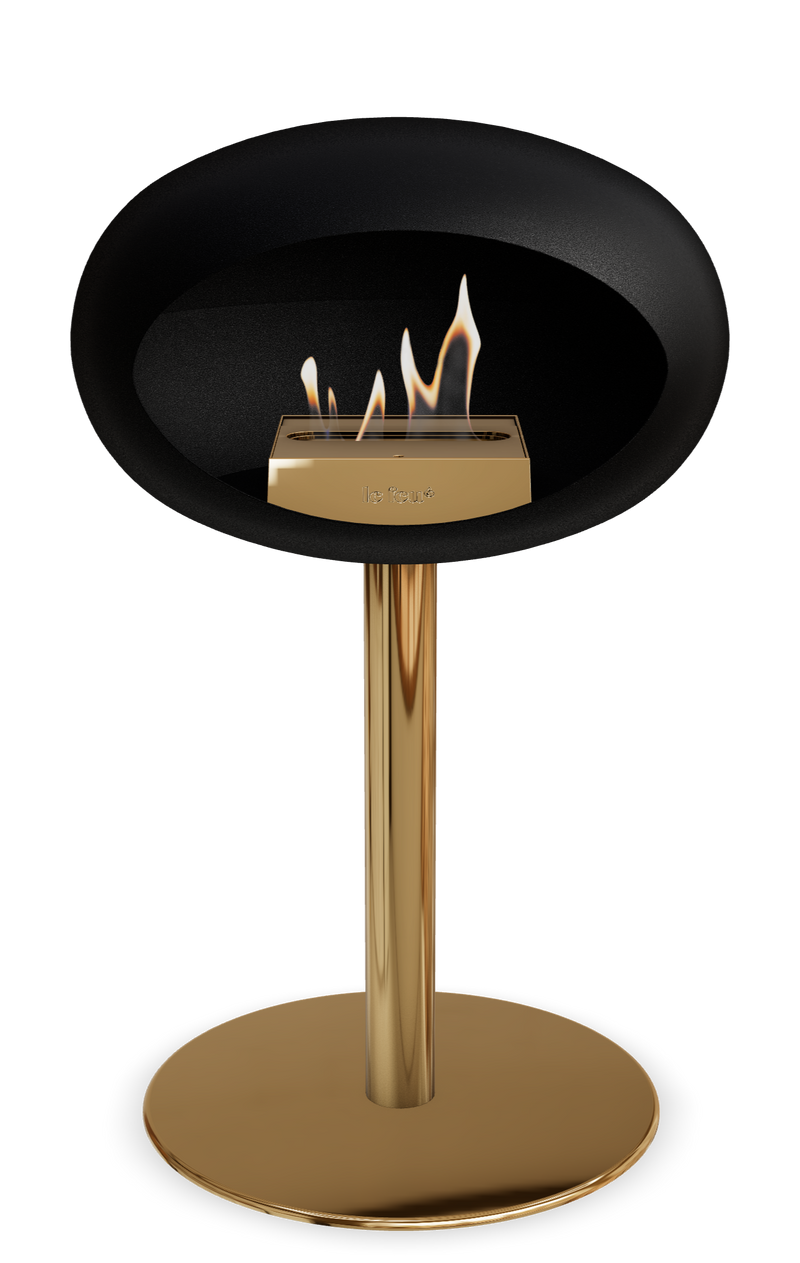Le Feu Dome Steel Low – Bioethanol Fireplace, Classic Dome