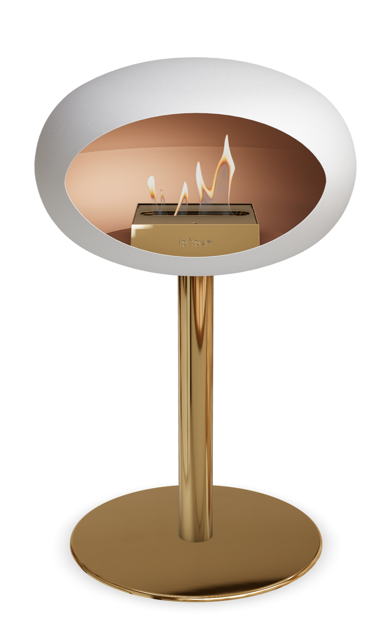 Le Feu Dome Steel Low – Bioethanol Fireplace, Classic Dome