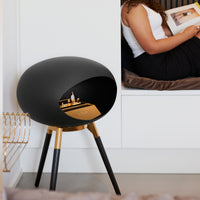 Le Feu Dome Ground Low – Freestanding Bioethanol Fireplace, Classic Size