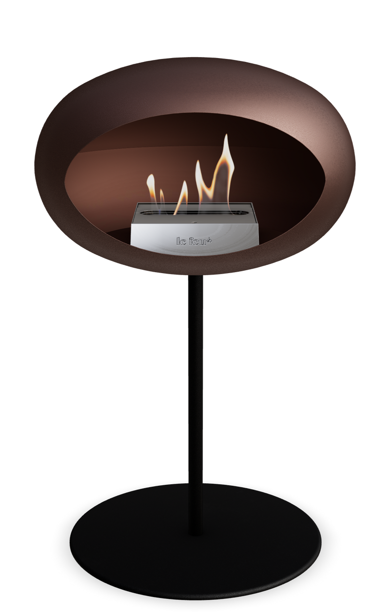 Le Feu Dome Steel Low – Bioethanol Fireplace, Classic Dome