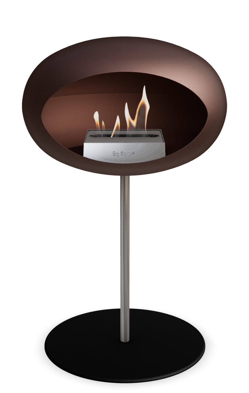 Le Feu Dome Steel Low – Bioethanol Fireplace, Classic Dome