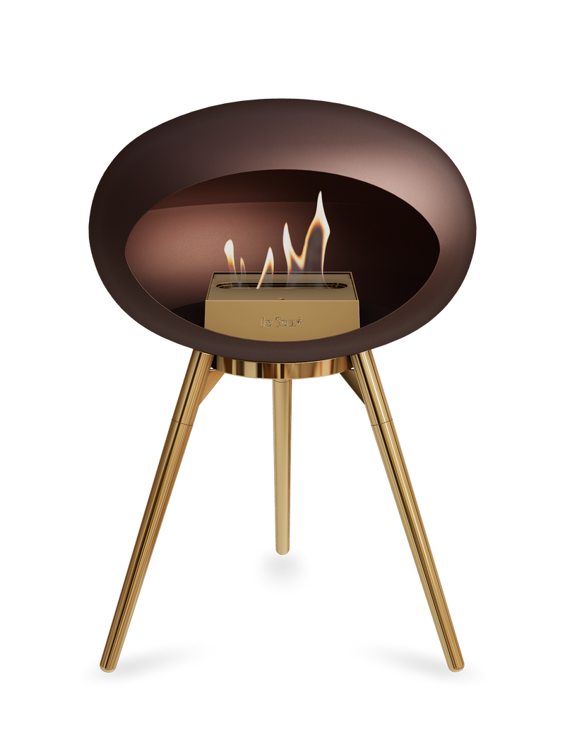 Le Feu Dome Ground Low – Freestanding Bioethanol Fireplace, Classic Size