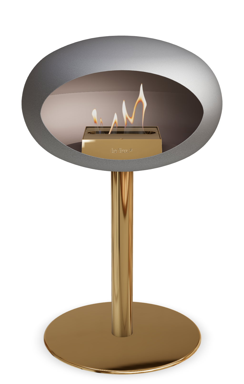 Le Feu Dome Steel Low – Bioethanol Fireplace, Classic Dome
