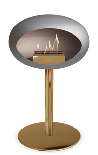 Le Feu Dome Steel Low – Bioethanol Fireplace, Classic Dome