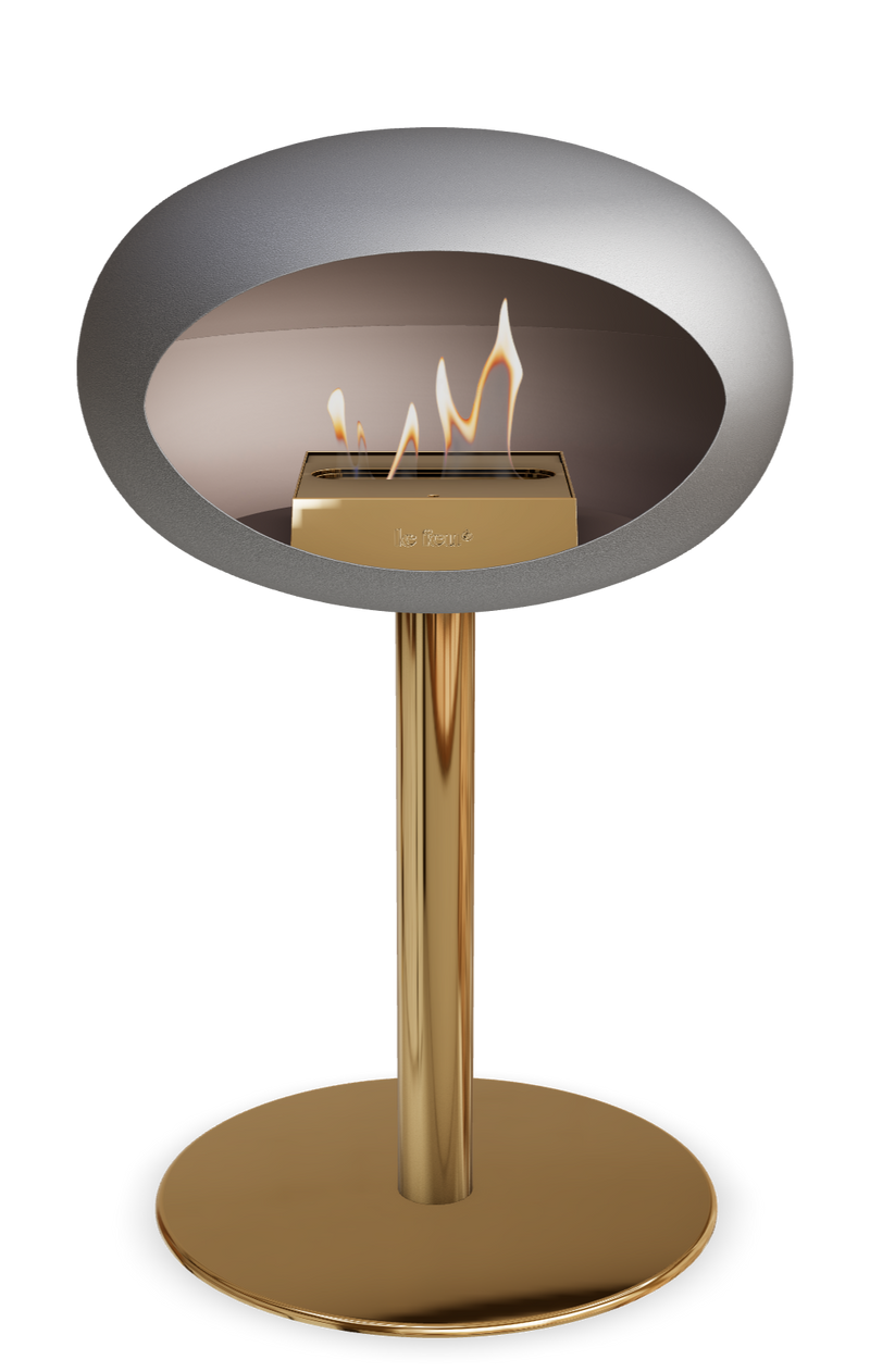 Le Feu Dome Steel Low – Bioethanol Fireplace, Classic Dome