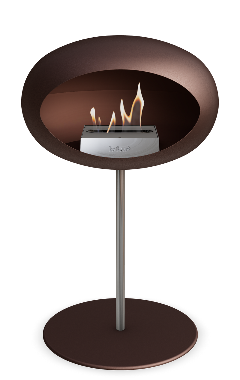 Le Feu Dome Steel Low – Bioethanol Fireplace, Classic Dome