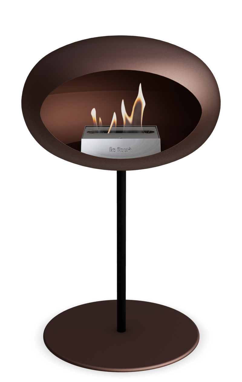 Le Feu Dome Steel Low – Bioethanol Fireplace, Classic Dome