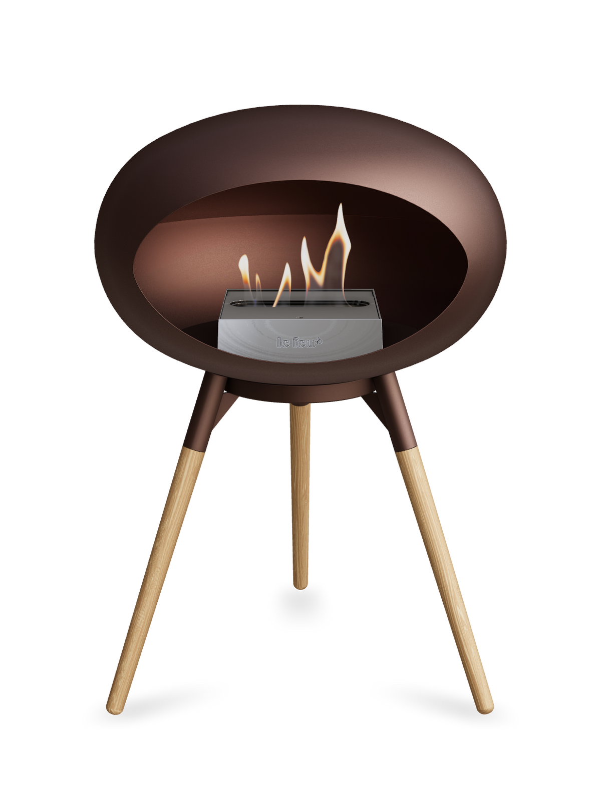 Le Feu Dome Ground Low – Freestanding Bioethanol Fireplace, Classic Size