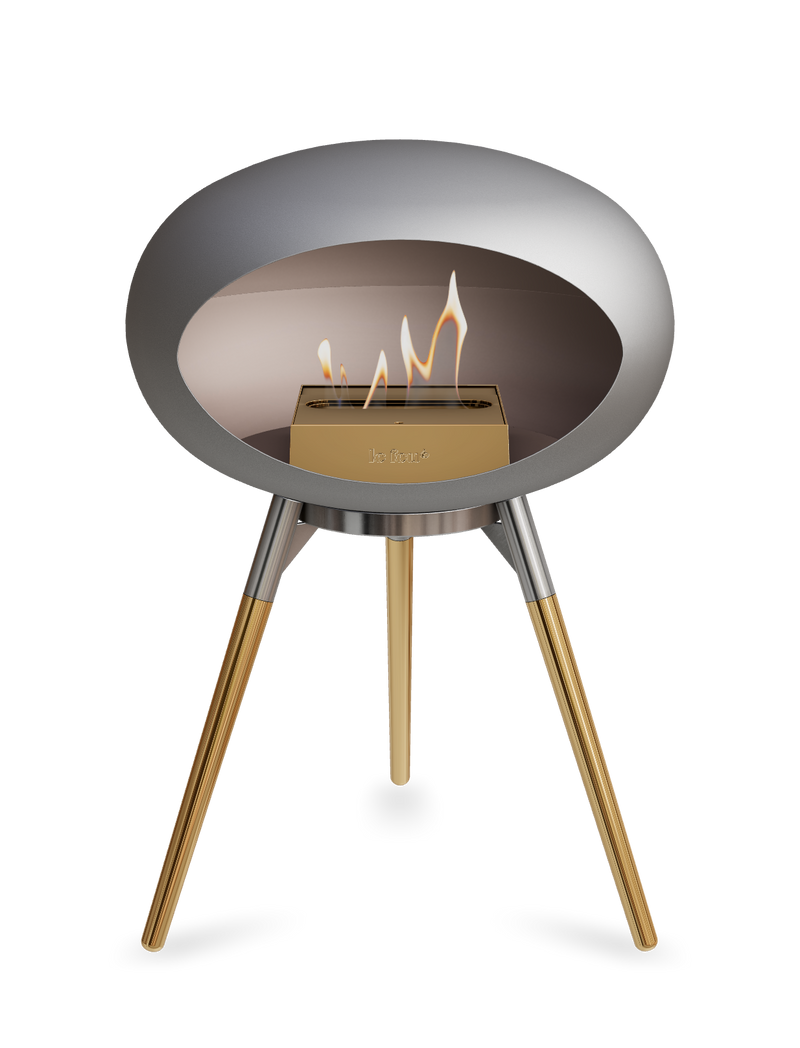 Le Feu Dome Ground Low – Freestanding Bioethanol Fireplace, Classic Size