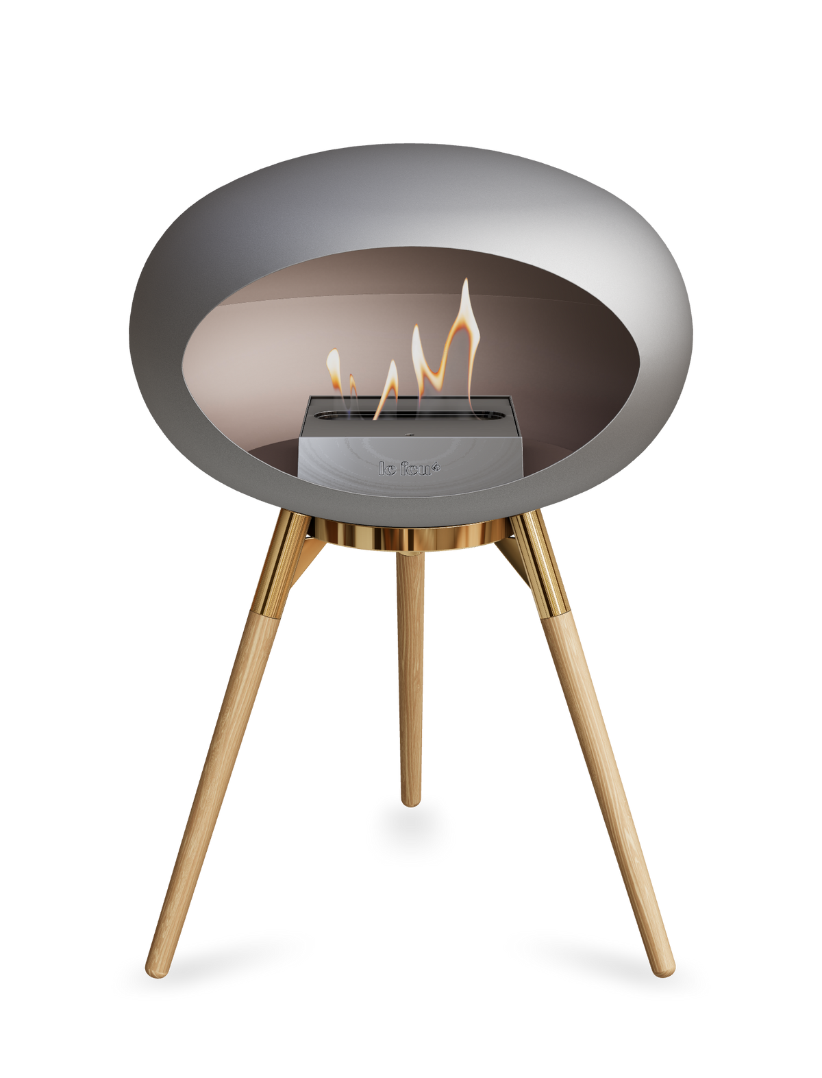 Le Feu Dome Ground Low – Freestanding Bioethanol Fireplace, Classic Size