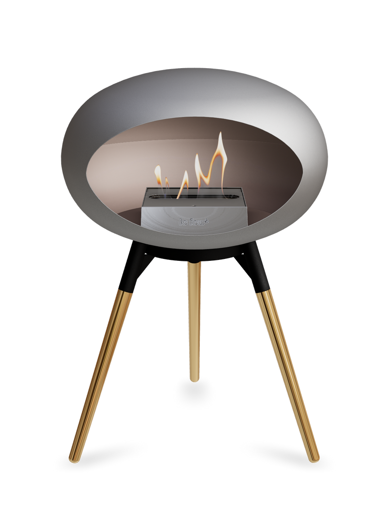 Le Feu Dome Ground Low – Freestanding Bioethanol Fireplace, Classic Size