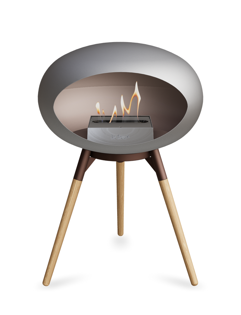 Le Feu Dome Ground Low – Freestanding Bioethanol Fireplace, Classic Size