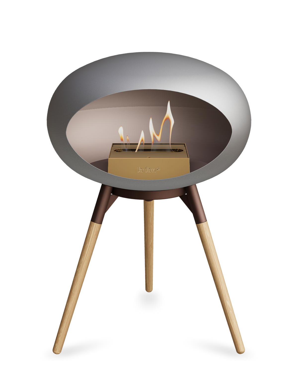 Le Feu Dome Ground Low – Freestanding Bioethanol Fireplace, Classic Size