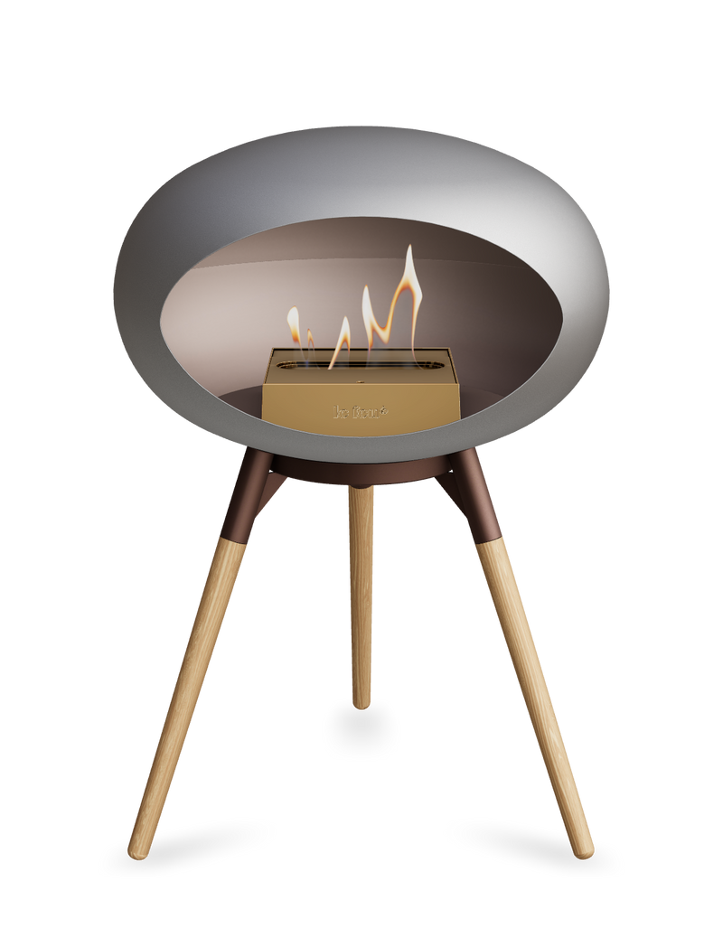 Le Feu Dome Ground Low – Freestanding Bioethanol Fireplace, Classic Size