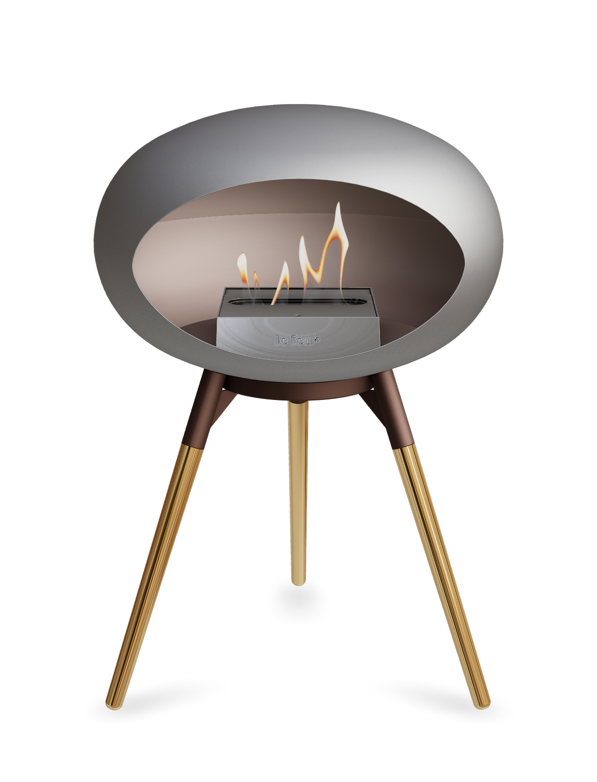 Le Feu Dome Ground Low – Freestanding Bioethanol Fireplace, Classic Size