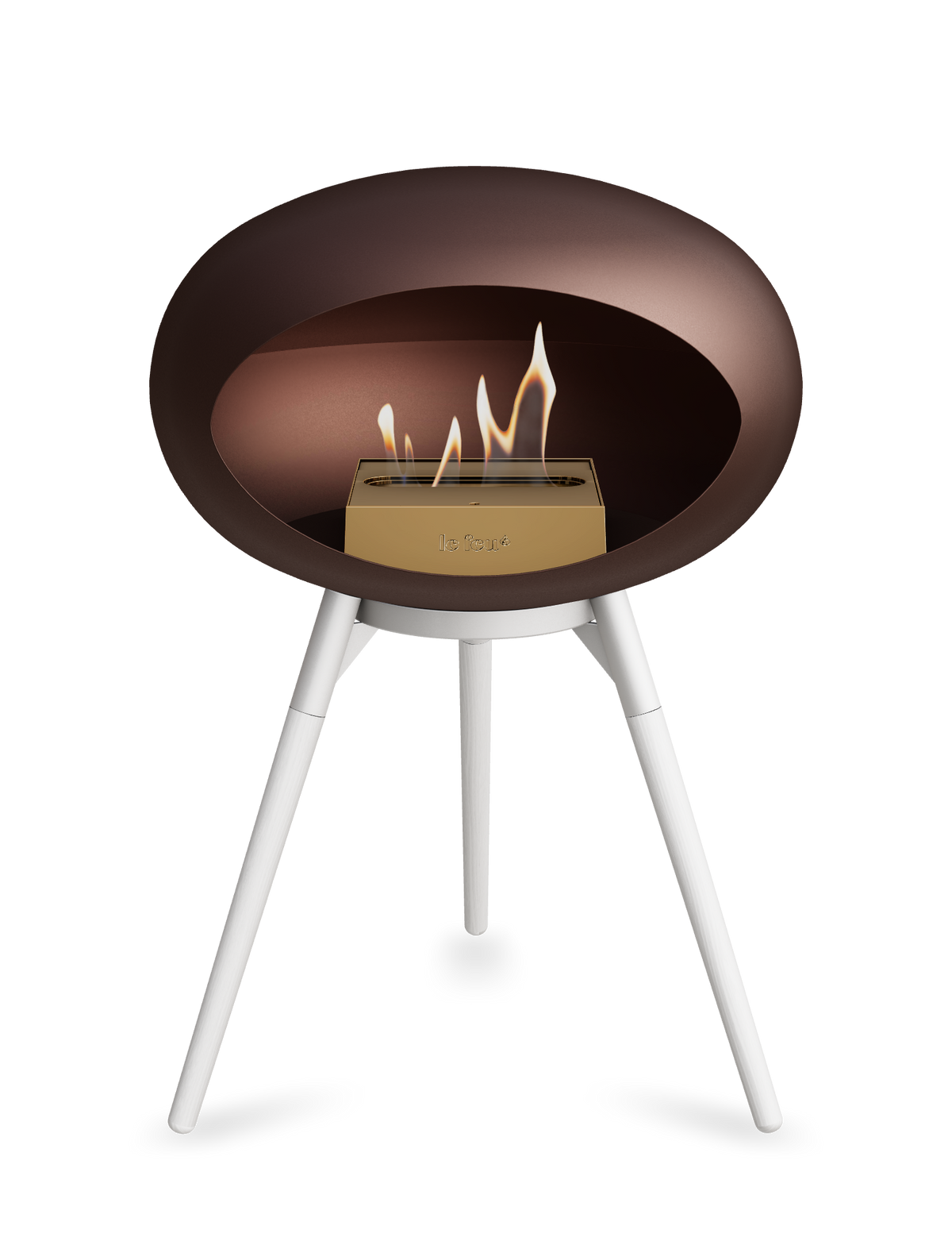 Le Feu Dome Ground Low – Freestanding Bioethanol Fireplace, Classic Size