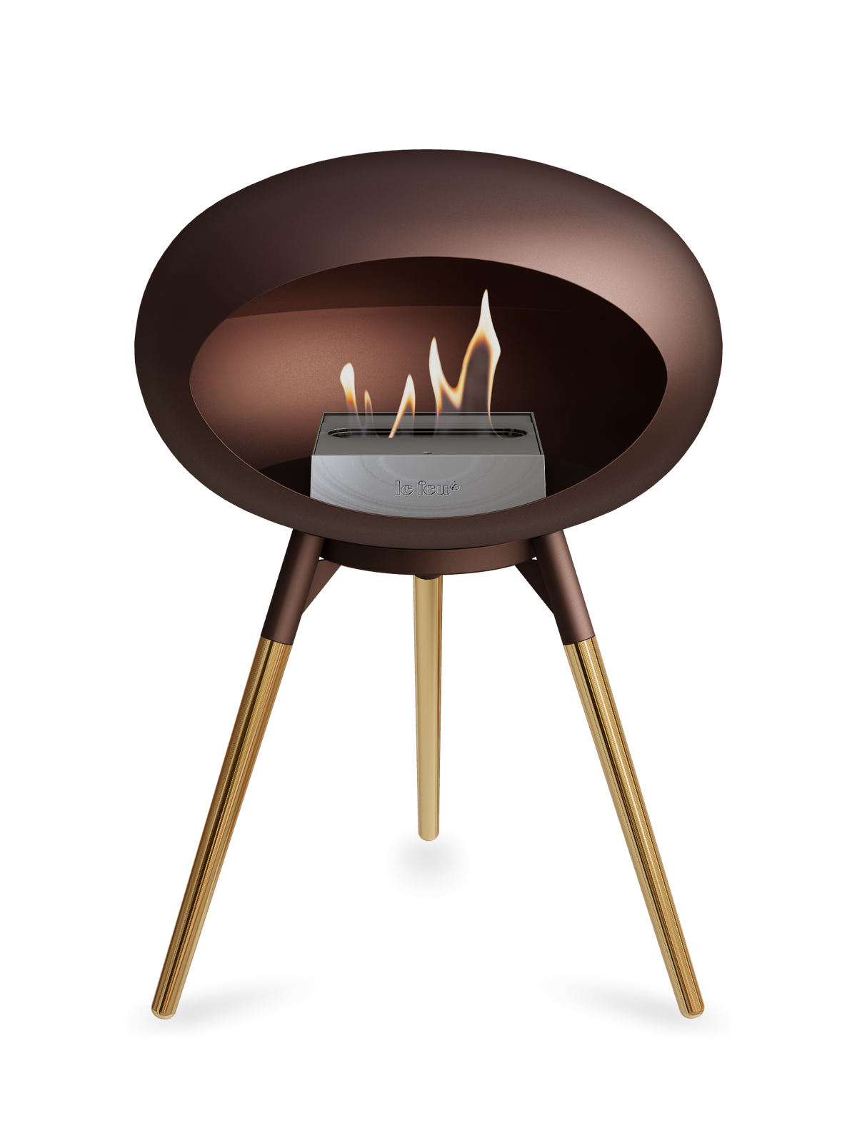 Le Feu Dome Ground Low – Freestanding Bioethanol Fireplace, Classic Size