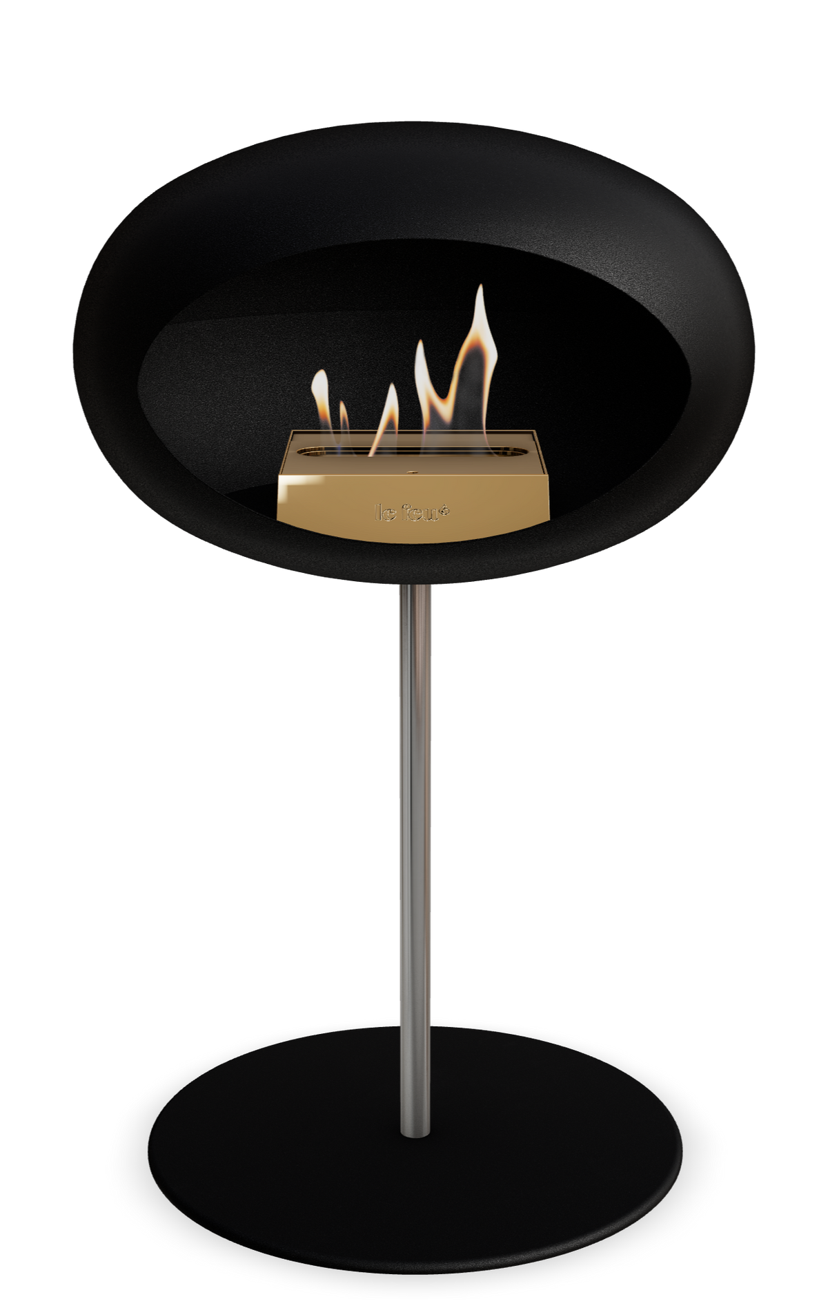 Le Feu Dome Steel Low – Bioethanol Fireplace, Classic Dome