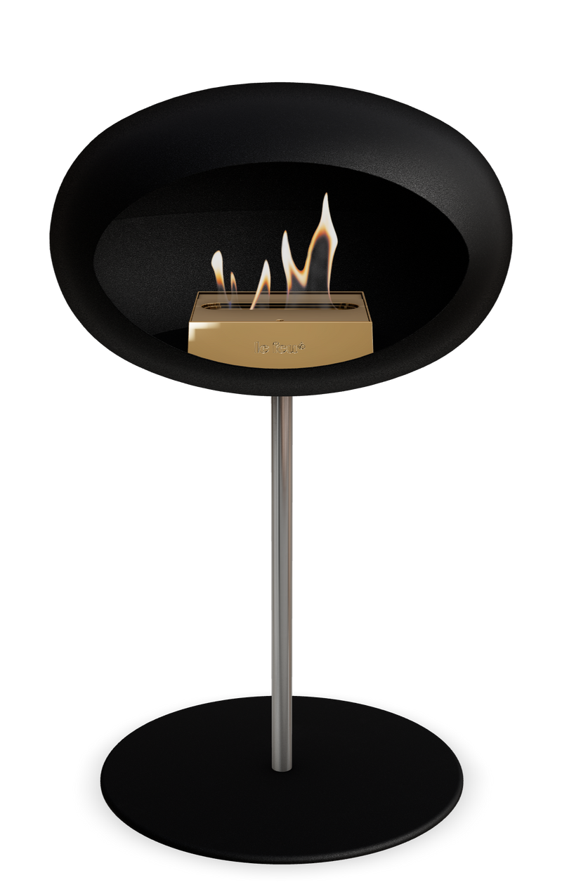 Le Feu Dome Steel Low – Bioethanol Fireplace, Classic Dome