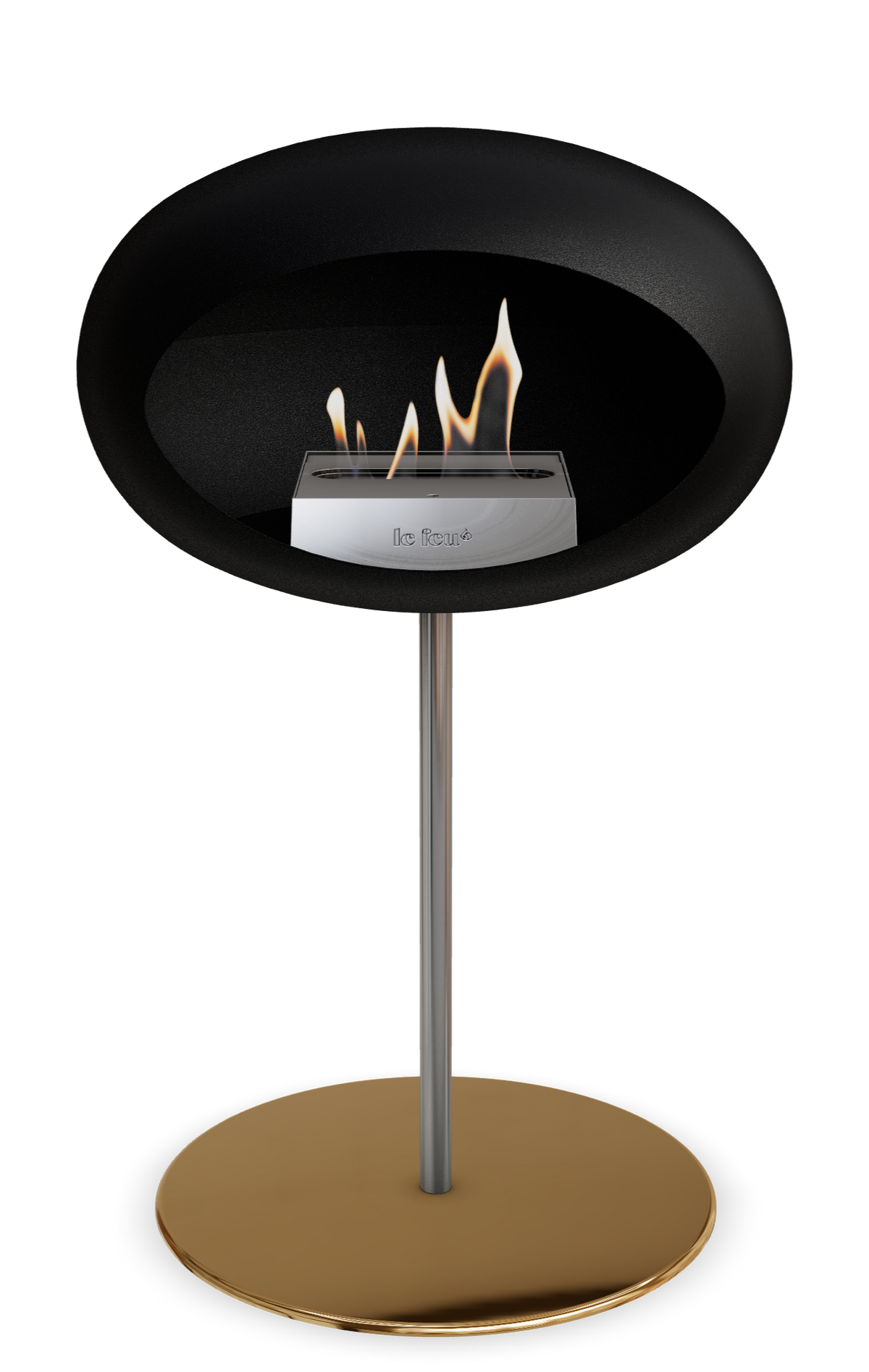 Le Feu Dome Steel Low – Bioethanol Fireplace, Classic Dome