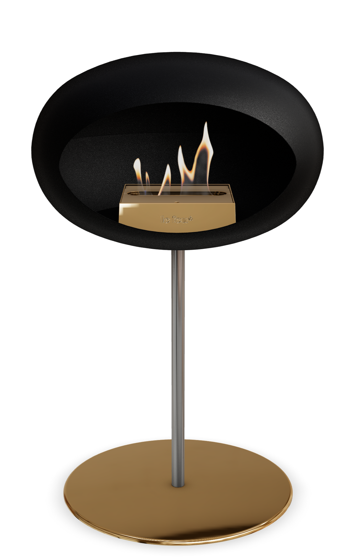 Le Feu Dome Steel Low – Bioethanol Fireplace, Classic Dome