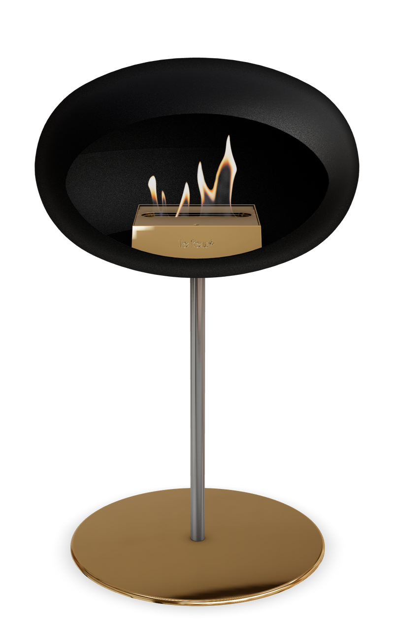 Le Feu Dome Steel Low – Bioethanol Fireplace, Classic Dome
