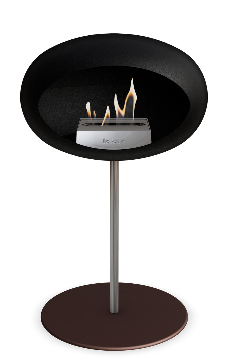 Le Feu Dome Steel Low – Bioethanol Fireplace, Classic Dome