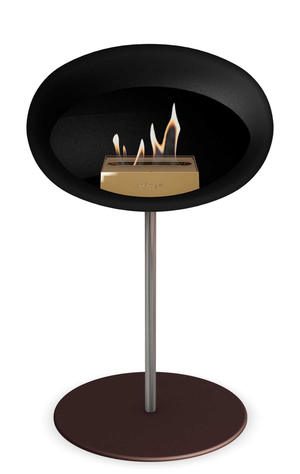 Le Feu Dome Steel Low – Bioethanol Fireplace, Classic Dome