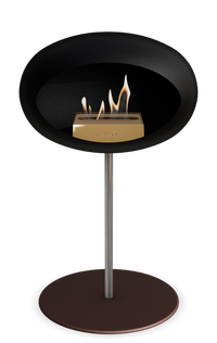 Le Feu Dome Steel Low – Bioethanol Fireplace, Classic Dome