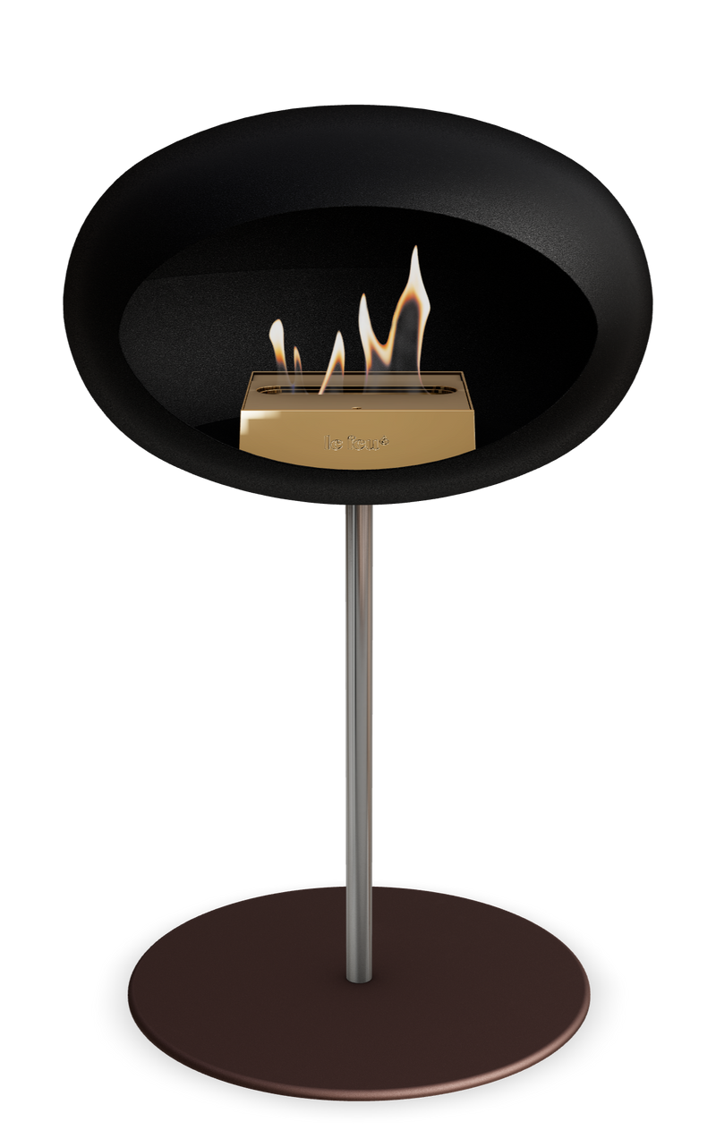 Le Feu Dome Steel Low – Bioethanol Fireplace, Classic Dome