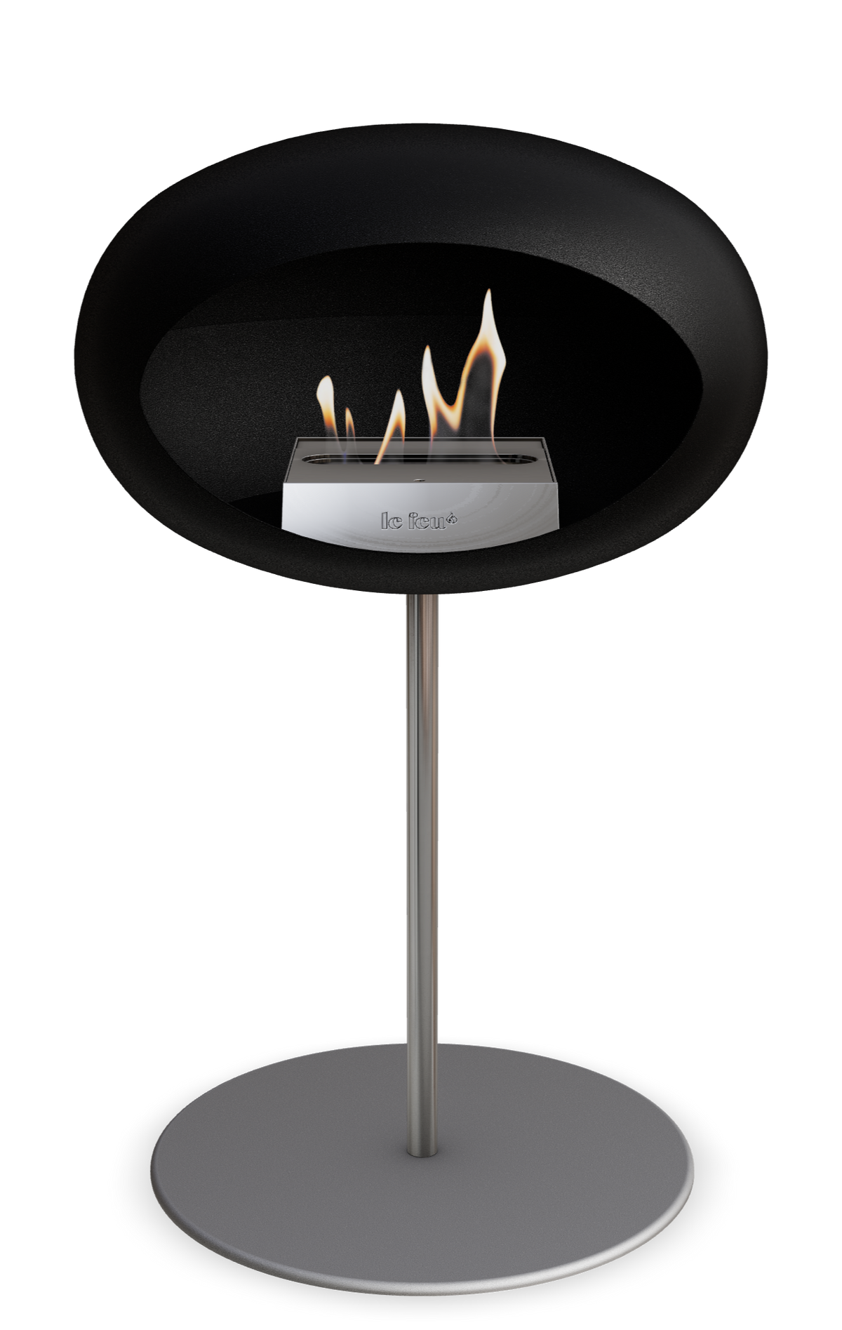 Le Feu Dome Steel Low – Bioethanol Fireplace, Classic Dome