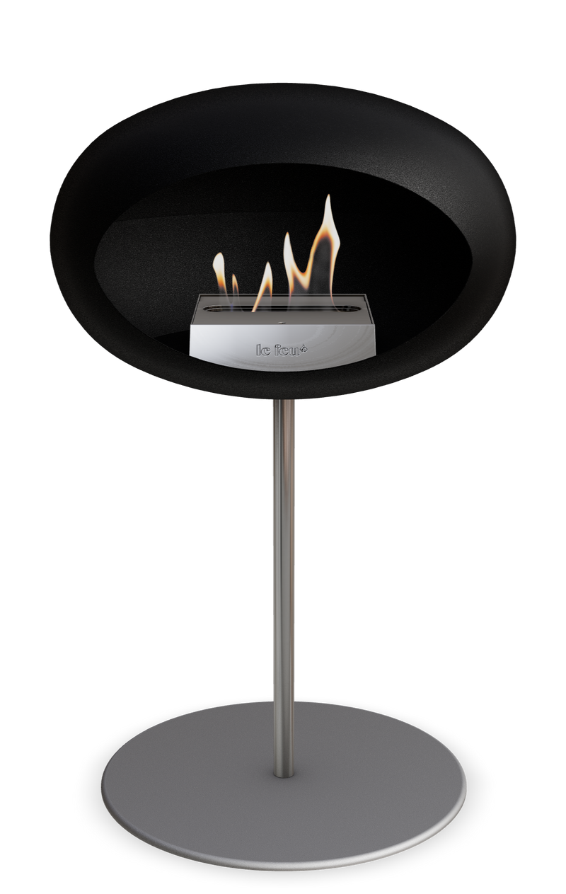 Le Feu Dome Steel Low – Bioethanol Fireplace, Classic Dome