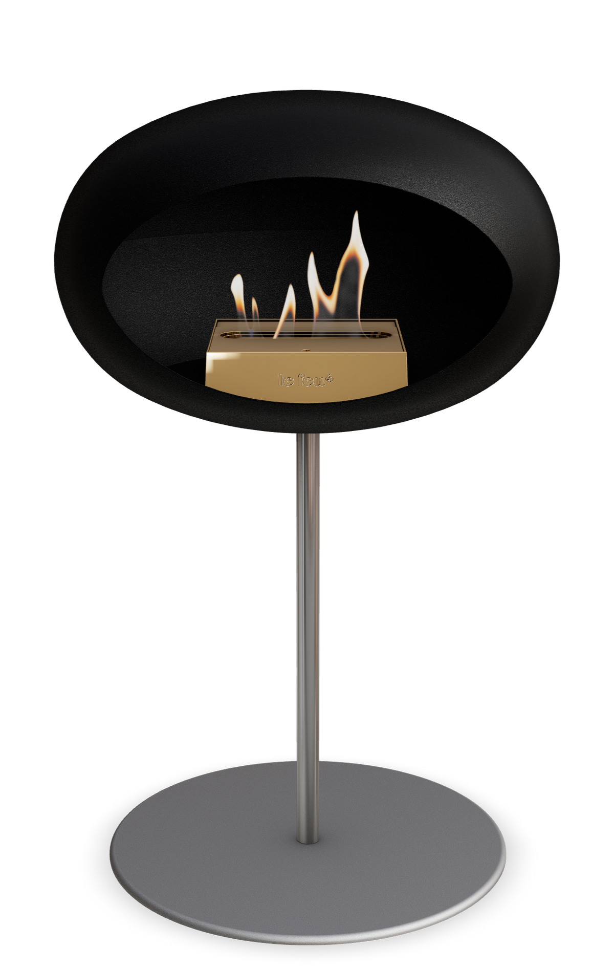 Le Feu Dome Steel Low – Bioethanol Fireplace, Classic Dome