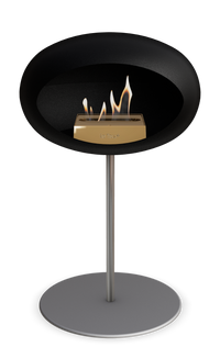 Le Feu Dome Steel Low – Bioethanol Fireplace, Classic Dome