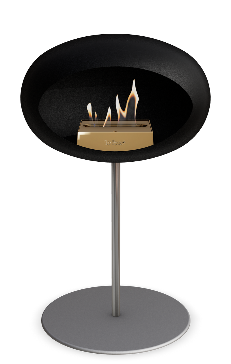 Le Feu Dome Steel Low – Bioethanol Fireplace, Classic Dome