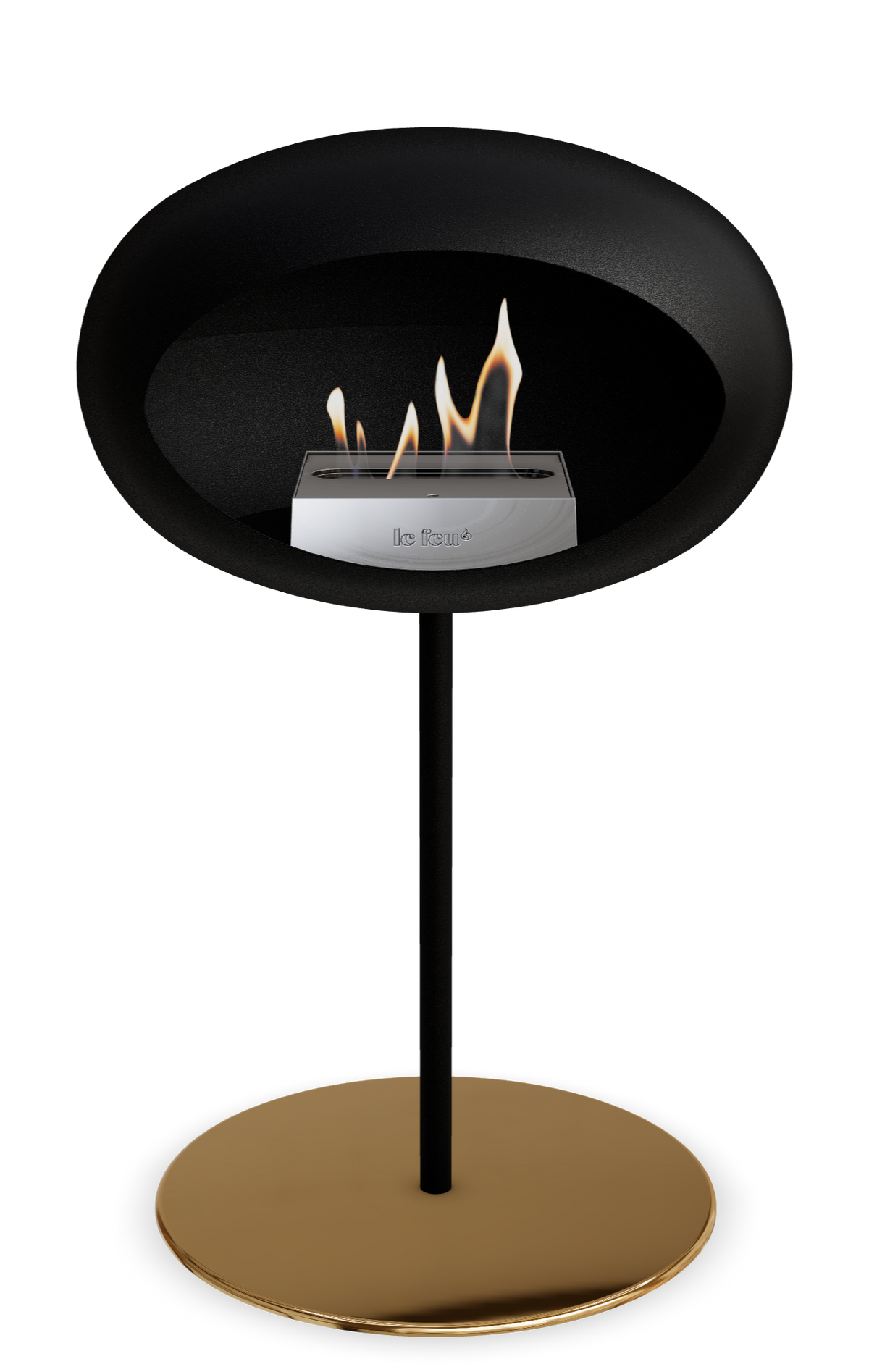 Le Feu Dome Steel Low – Bioethanol Fireplace, Classic Dome