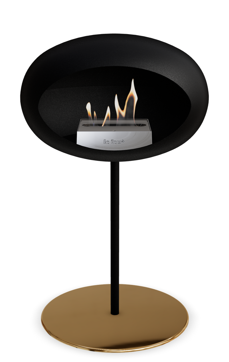 Le Feu Dome Steel Low – Bioethanol Fireplace, Classic Dome