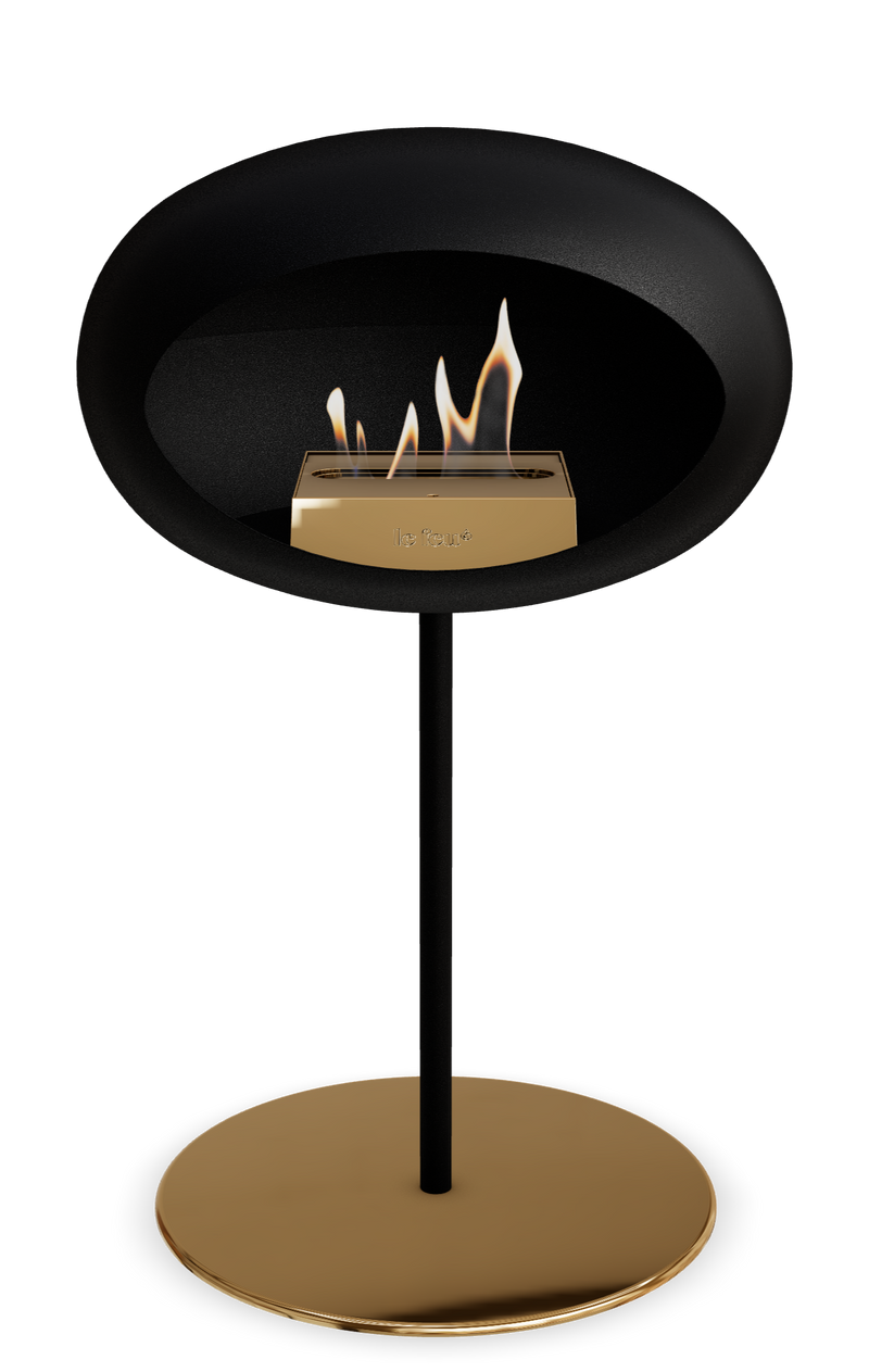 Le Feu Dome Steel Low – Bioethanol Fireplace, Classic Dome