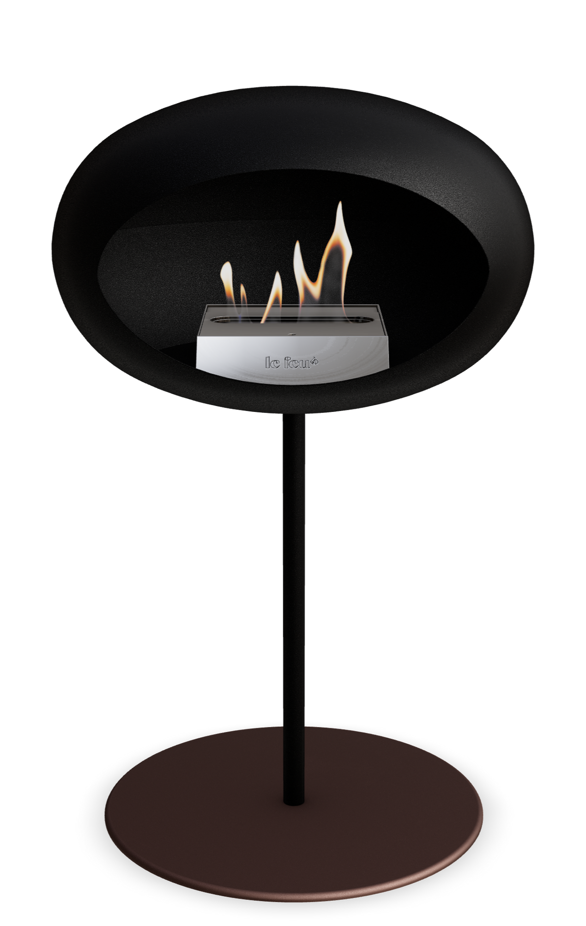 Le Feu Dome Steel Low – Bioethanol Fireplace, Classic Dome