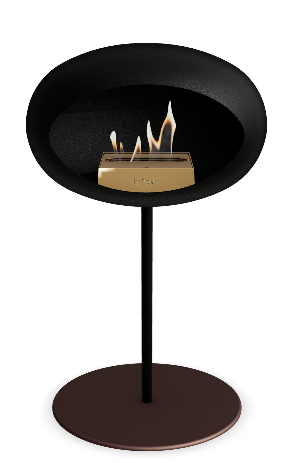 Le Feu Dome Steel Low – Bioethanol Fireplace, Classic Dome