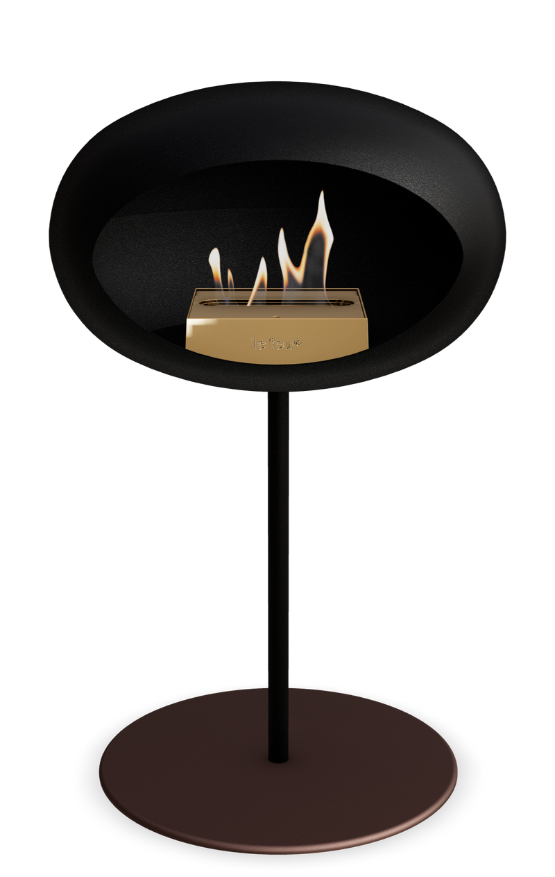 Le Feu Dome Steel Low – Bioethanol Fireplace, Classic Dome